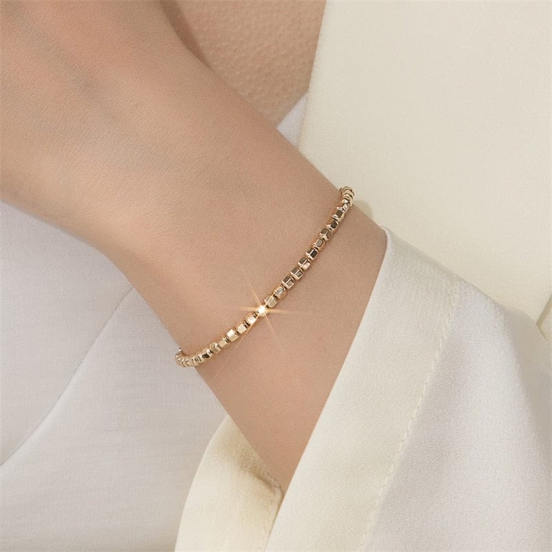 14K Gold Filled Bead Bracelet - Premium - Just €76.95! Shop now at San Rocco Italia