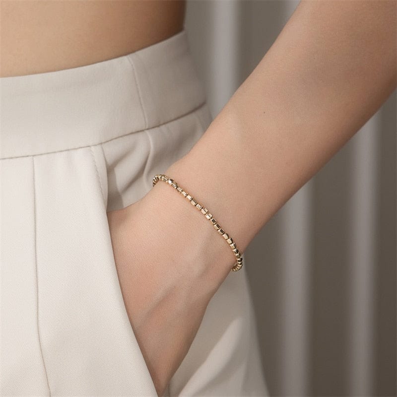 14K Gold Filled Bead Bracelet - Premium - Just €76.95! Shop now at San Rocco Italia