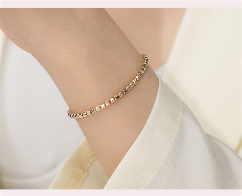 14K Gold Filled Bead Bracelet - Premium - Just €76.95! Shop now at San Rocco Italia