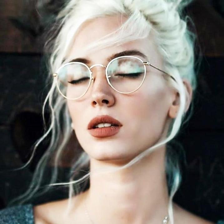 Blue Light Blocking Glasses - Round Metal Frames - Premium Accessories - Just €12.95! Shop now at San Rocco Italia