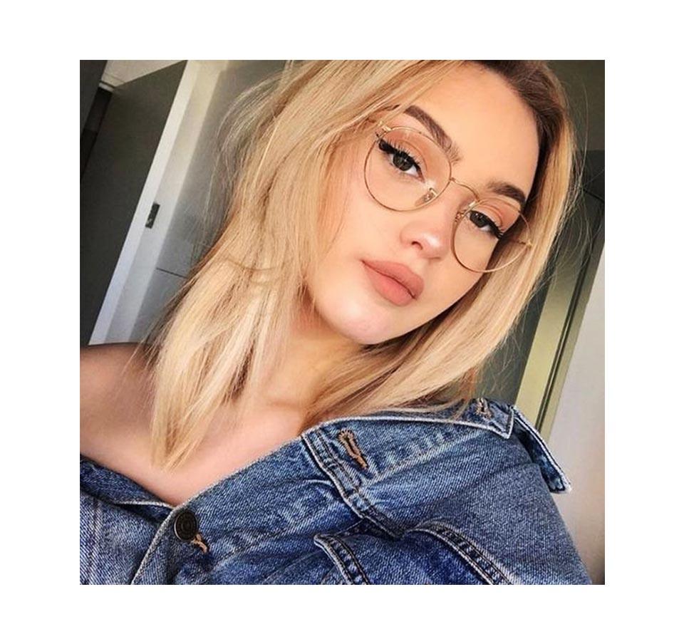 Blue Light Blocking Glasses - Round Metal Frames - Premium Accessories - Just €12.95! Shop now at San Rocco Italia