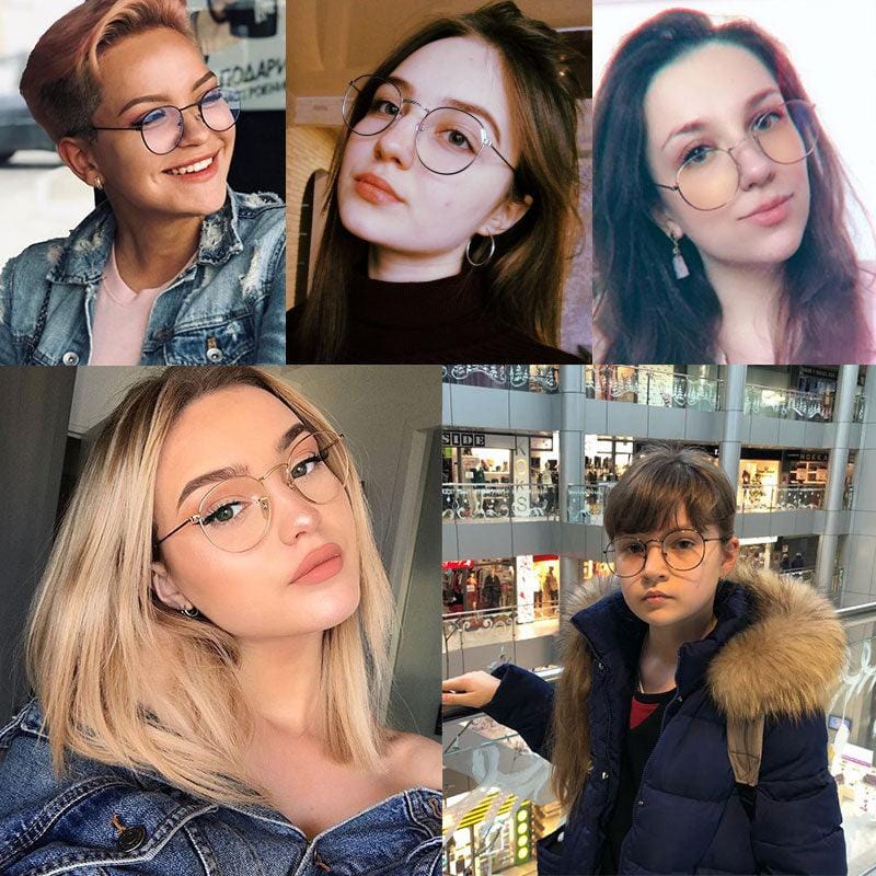 Blue Light Blocking Glasses - Round Metal Frames - Premium Accessories - Just €12.95! Shop now at San Rocco Italia