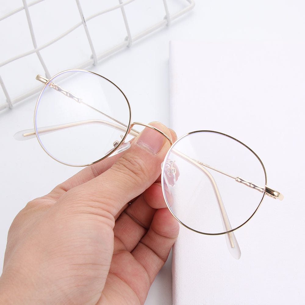 Blue Light Blocking Glasses - Round Metal Frames - Premium Accessories - Just €12.95! Shop now at San Rocco Italia