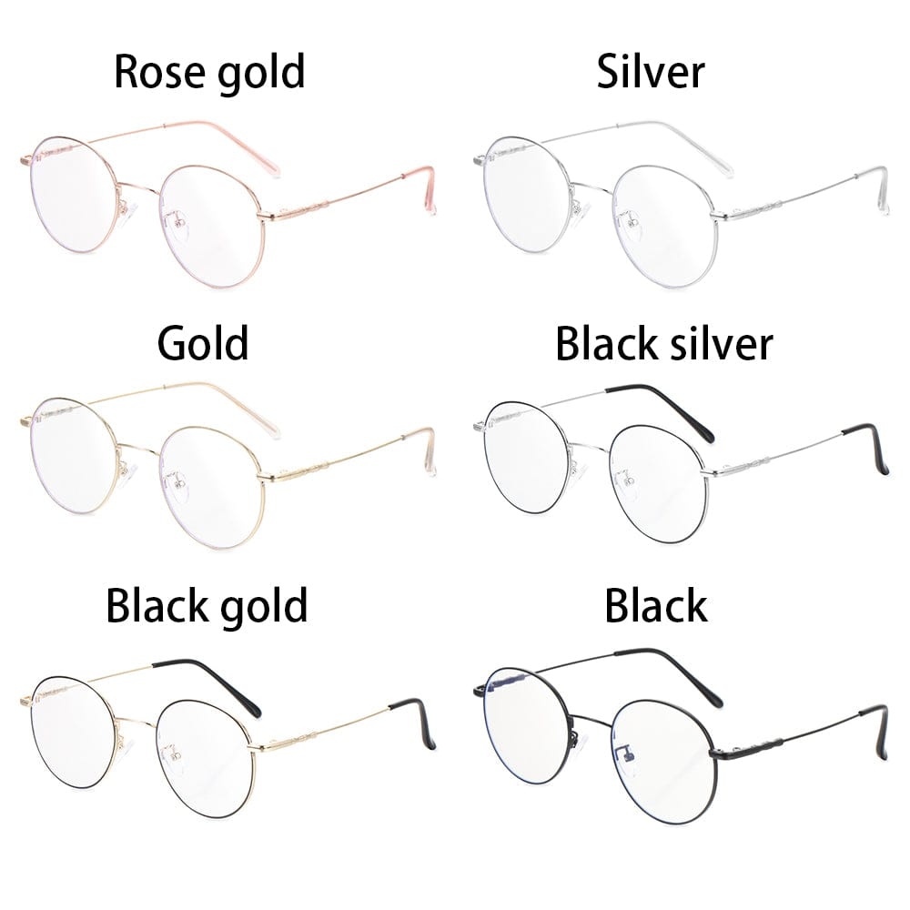 Blue Light Blocking Glasses - Round Metal Frames - Premium Accessories - Just €12.95! Shop now at San Rocco Italia