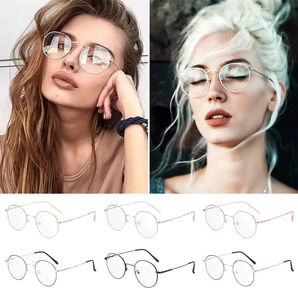 Blue Light Blocking Glasses - Round Metal Frames - Premium Accessories - Just €12.95! Shop now at San Rocco Italia