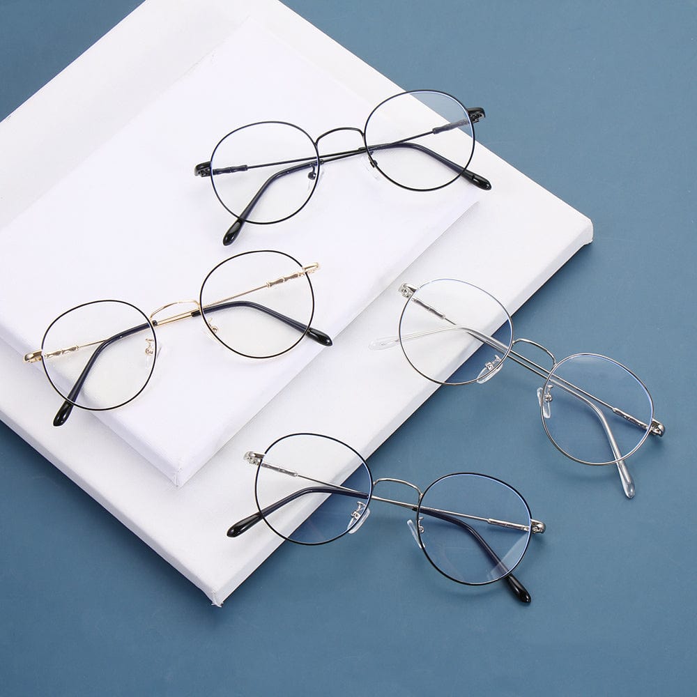 Blue Light Blocking Glasses - Round Metal Frames - Premium Accessories - Just €12.95! Shop now at San Rocco Italia