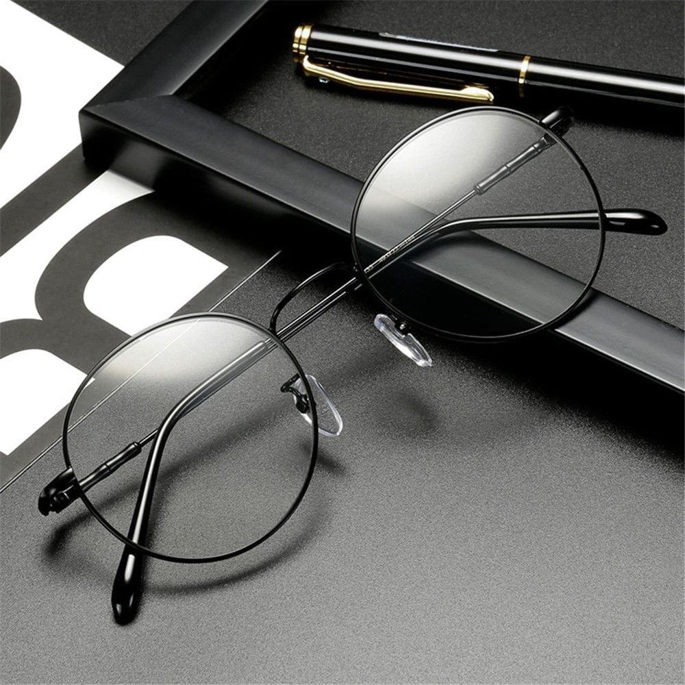 Blue Light Blocking Glasses - Round Metal Frames - Premium Accessories - Just €12.95! Shop now at San Rocco Italia