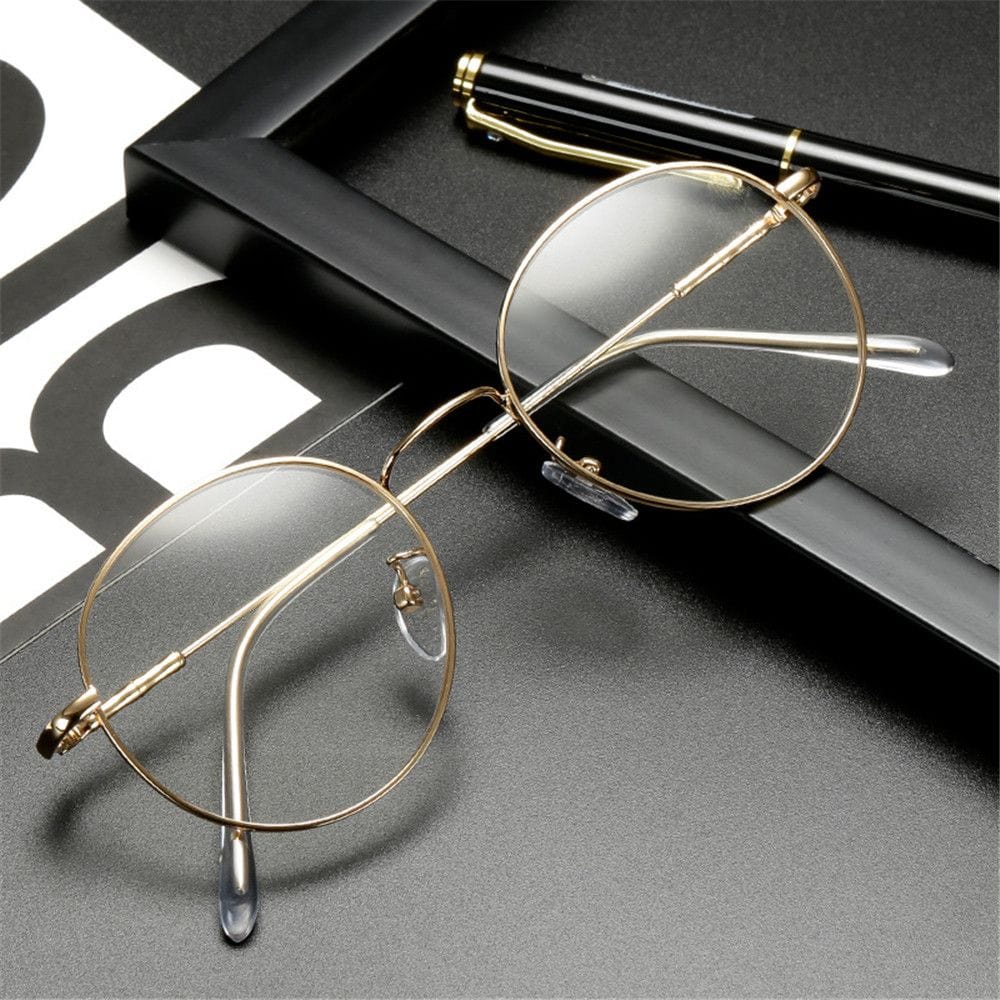 Blue Light Blocking Glasses - Round Metal Frames - Premium Accessories - Just €12.95! Shop now at San Rocco Italia