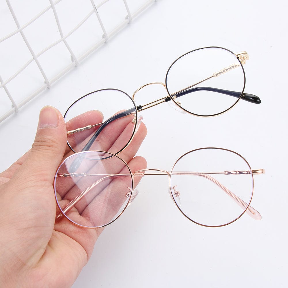 Blue Light Blocking Glasses - Round Metal Frames - Premium Accessories - Just €12.95! Shop now at San Rocco Italia