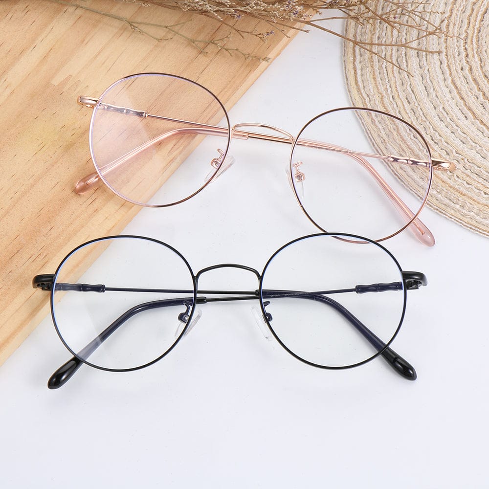Blue Light Blocking Glasses - Round Metal Frames - Premium Accessories - Just €12.95! Shop now at San Rocco Italia