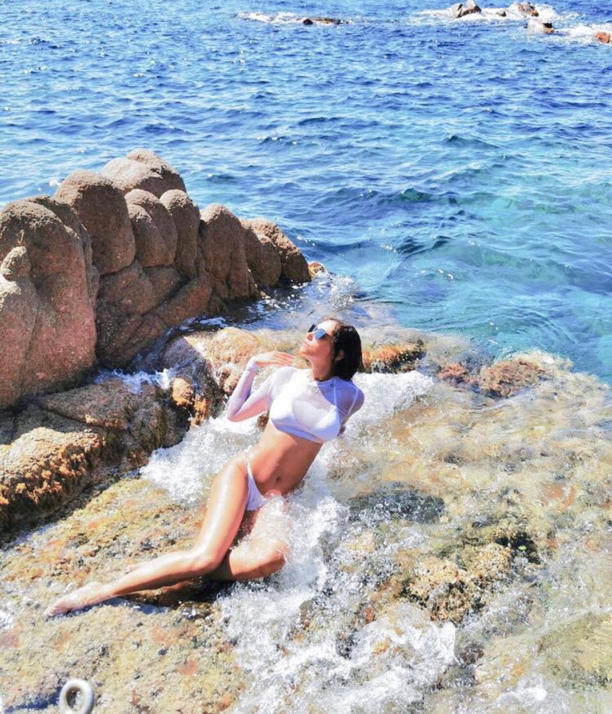 beach cover ups Alaya Sheer Crop Top Cover Up San Rocco Italia