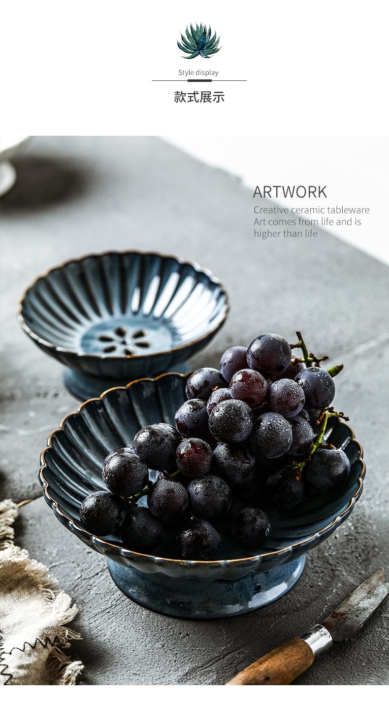 Chrysanthemum Fruit Bowl with Drain Holes - Premium Bowl - Just €55.95! Shop now at San Rocco Italia