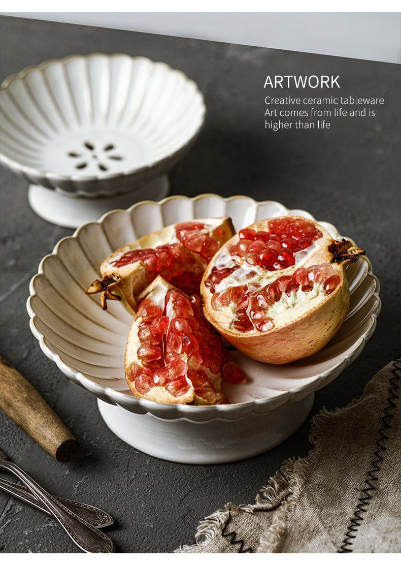 Chrysanthemum Fruit Bowl with Drain Holes - Premium Bowl - Just €55.95! Shop now at San Rocco Italia