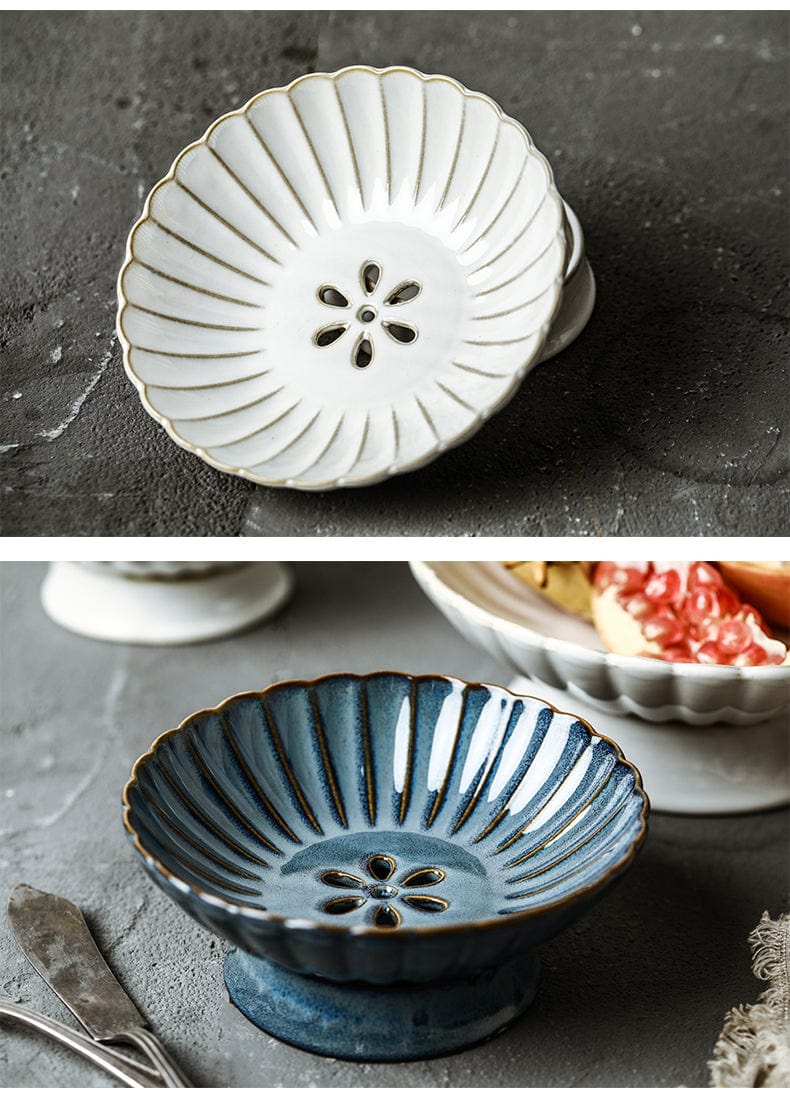 Chrysanthemum Fruit Bowl with Drain Holes - Premium Bowl - Just €55.95! Shop now at San Rocco Italia