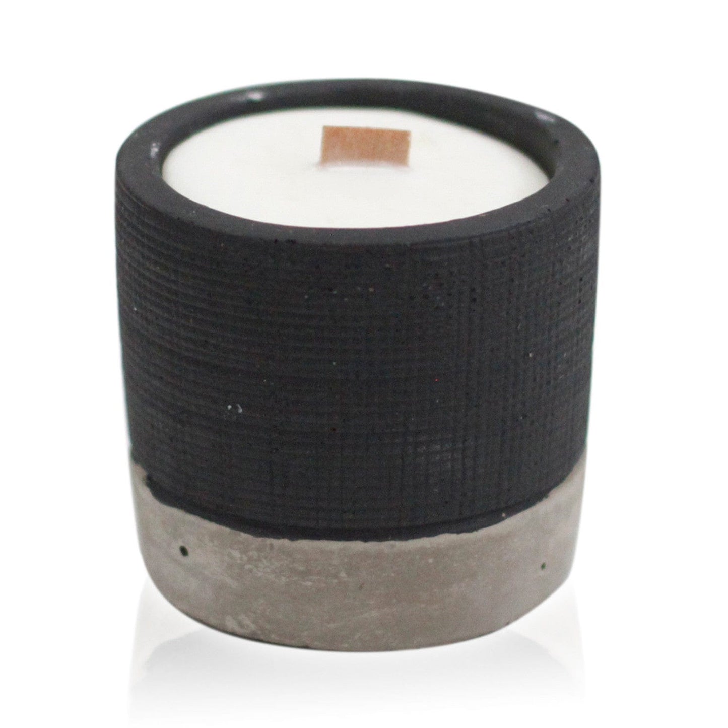 Brandy Butter Soy Wax Candle in a Black Concrete Pot - Premium - Shop now at San Rocco Italia