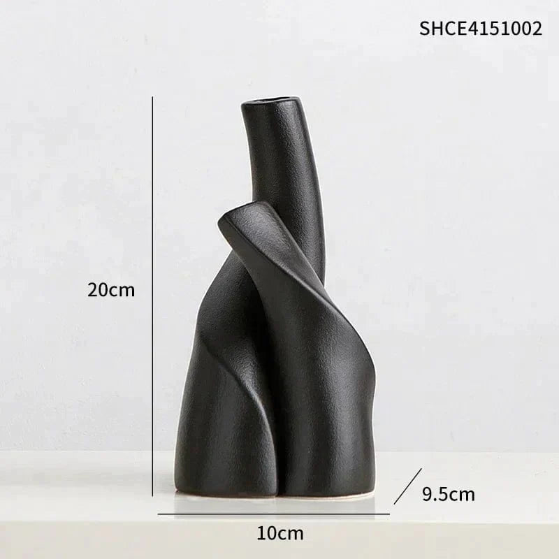 Entwined Ceramic Vases for Flowers - Premium Ceramic vases - Shop now at San Rocco Italia