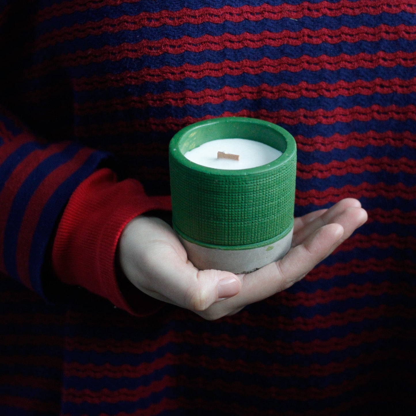 Coffee in the Club Soy Wax Candle in a Concrete Pot San Rocco Italia