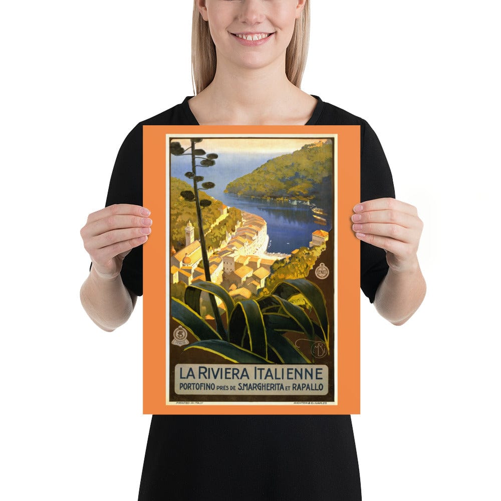 Decoration 30×40 cm La Riviera Italienne - Portofino Poster San Rocco Italia