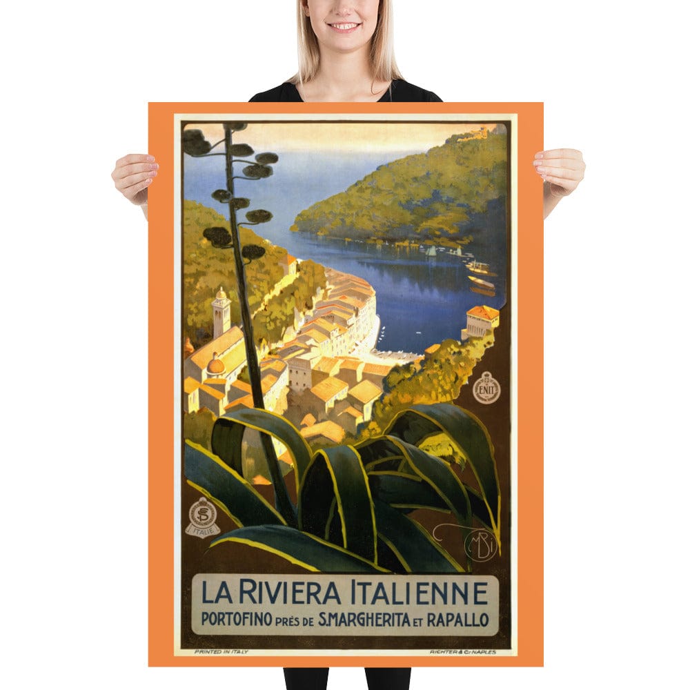 Decoration 70×100 cm La Riviera Italienne - Portofino Poster San Rocco Italia