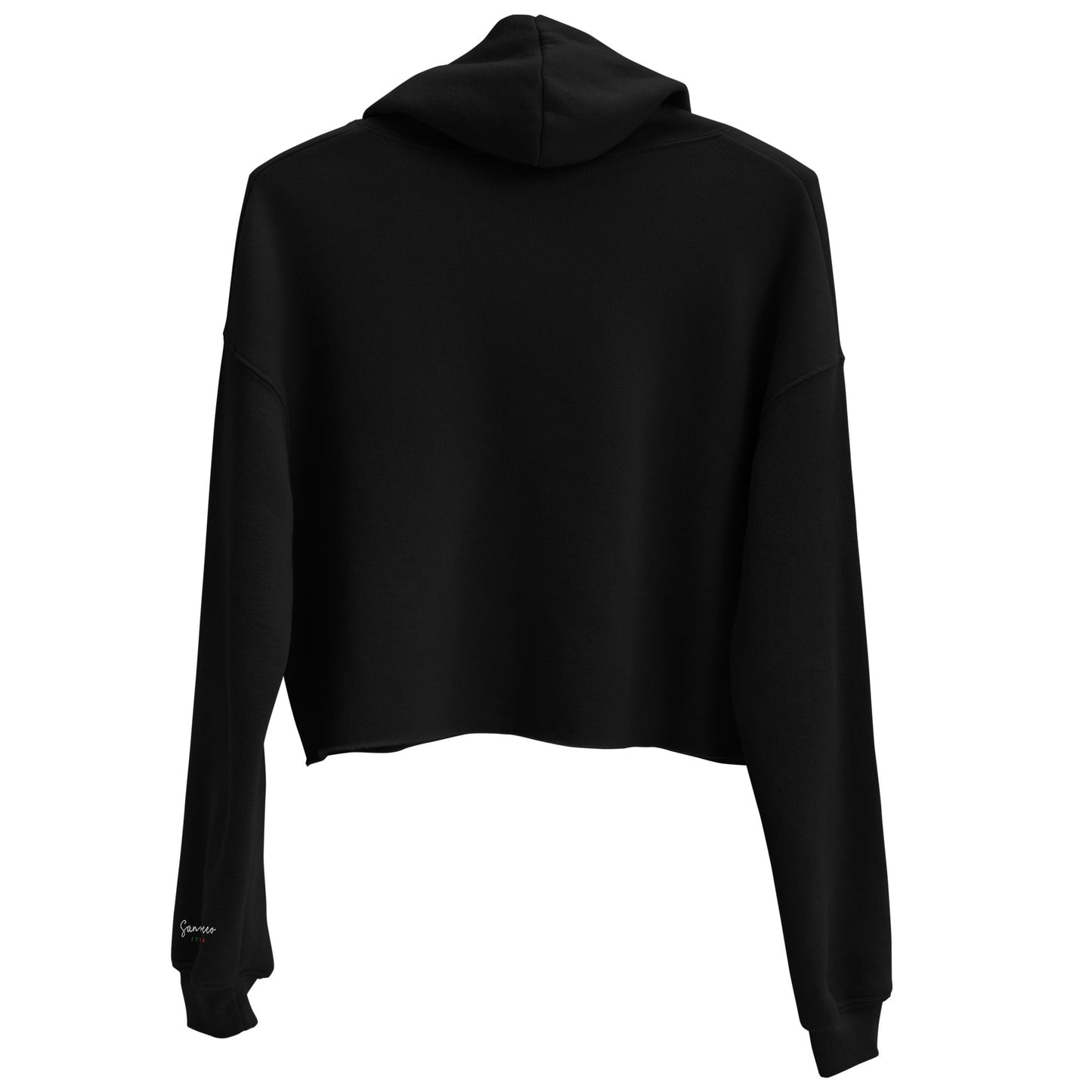 Embroidered Ciao Crop Hoodie San Rocco Italia