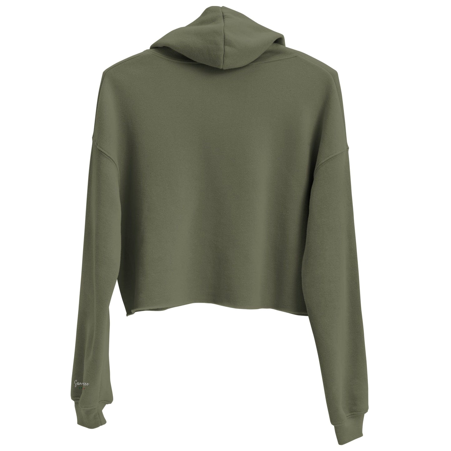 Embroidered Ciao Crop Hoodie San Rocco Italia