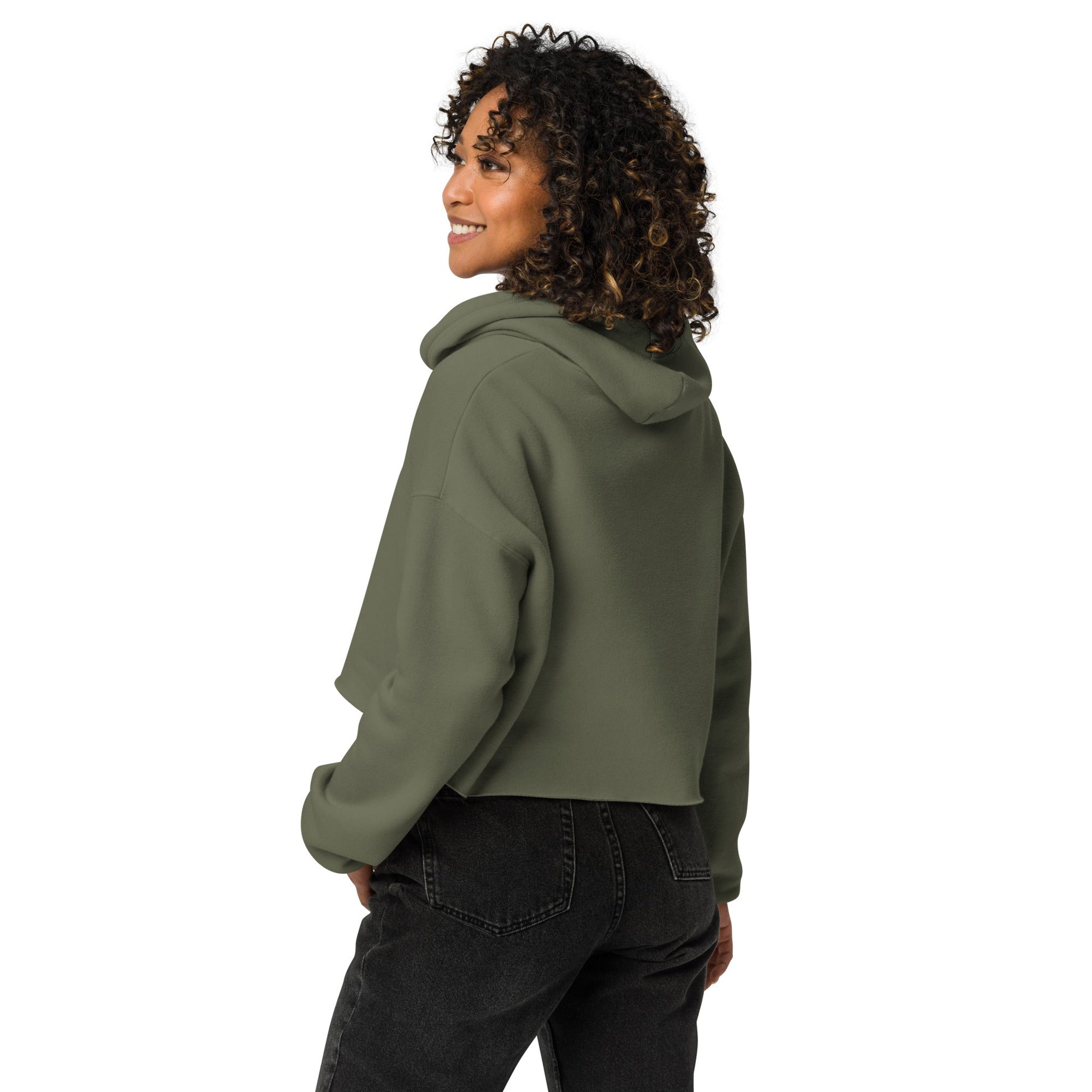 Embroidered Ciao Crop Hoodie San Rocco Italia