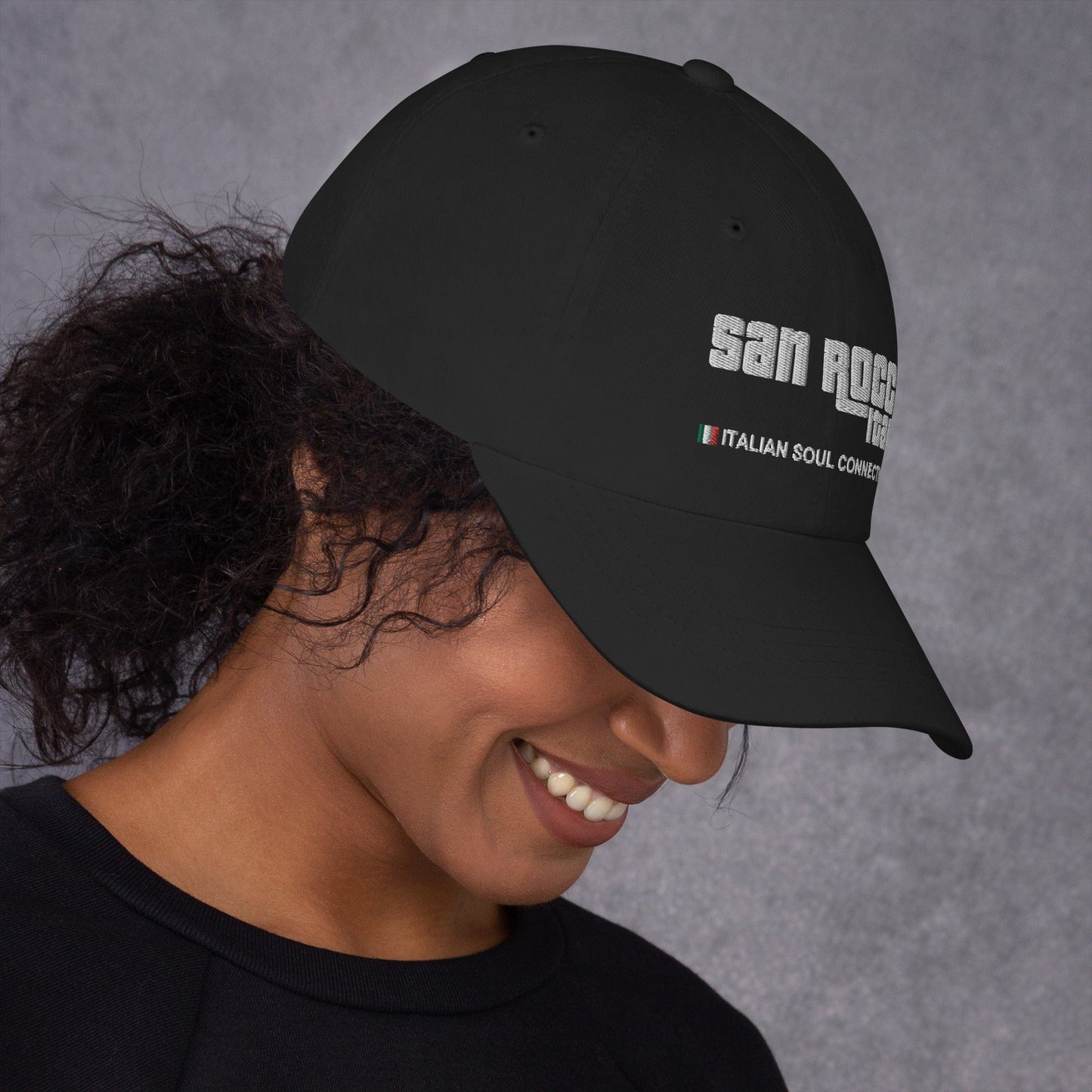 Embroidered San Rocco Italia Italian Soul Connection Hat - Premium - Just €54.95! Shop now at San Rocco Italia
