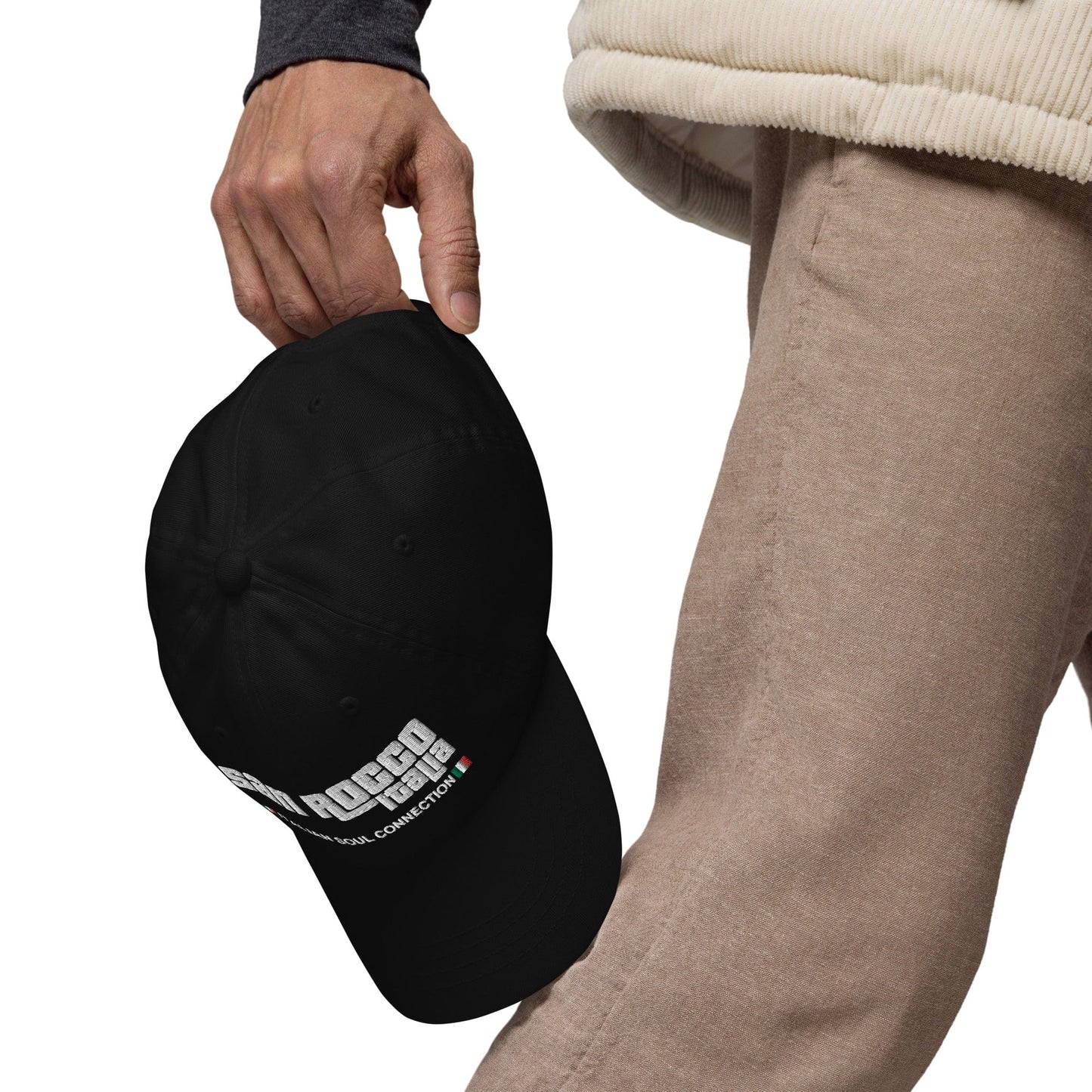 Embroidered San Rocco Italia Italian Soul Connection Hat - Premium - Just €54.95! Shop now at San Rocco Italia
