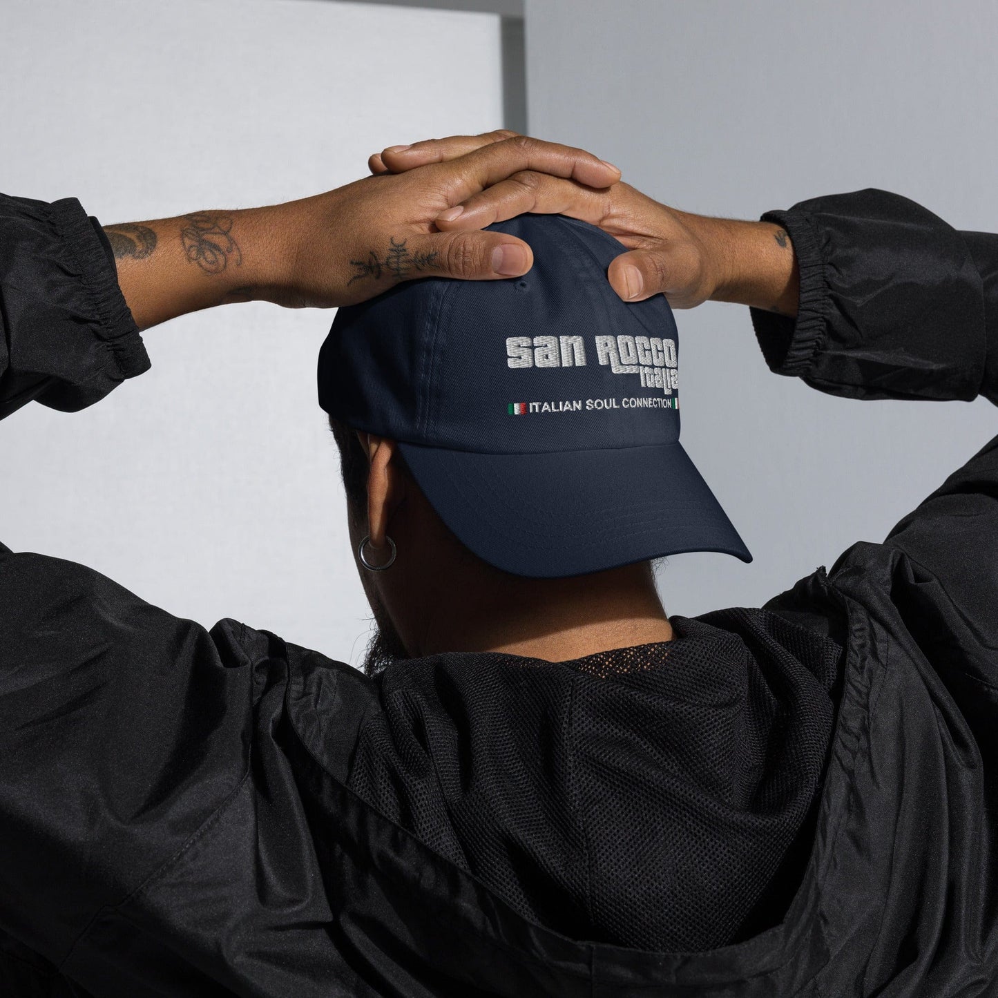 Embroidered San Rocco Italia Italian Soul Connection Hat - Premium - Just €54.95! Shop now at San Rocco Italia