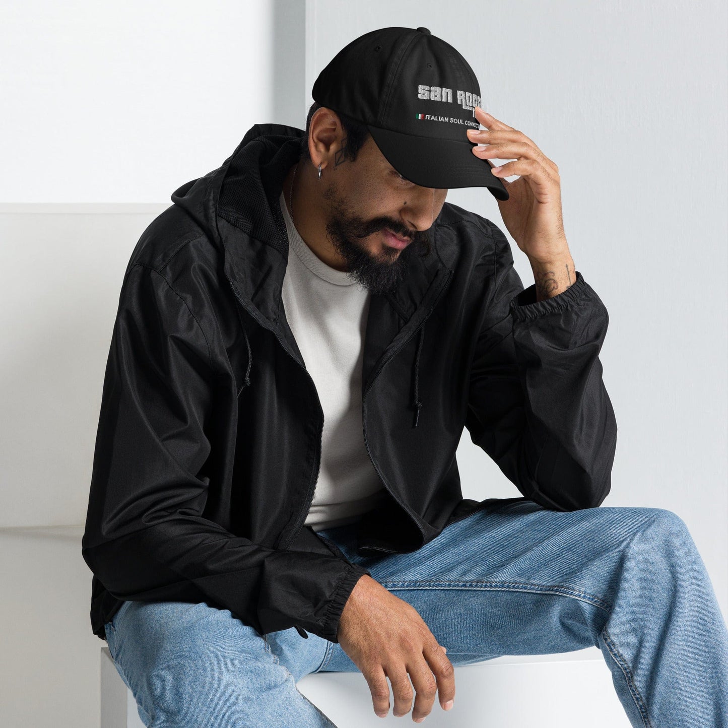 Embroidered San Rocco Italia Italian Soul Connection Hat - Premium - Just €54.95! Shop now at San Rocco Italia