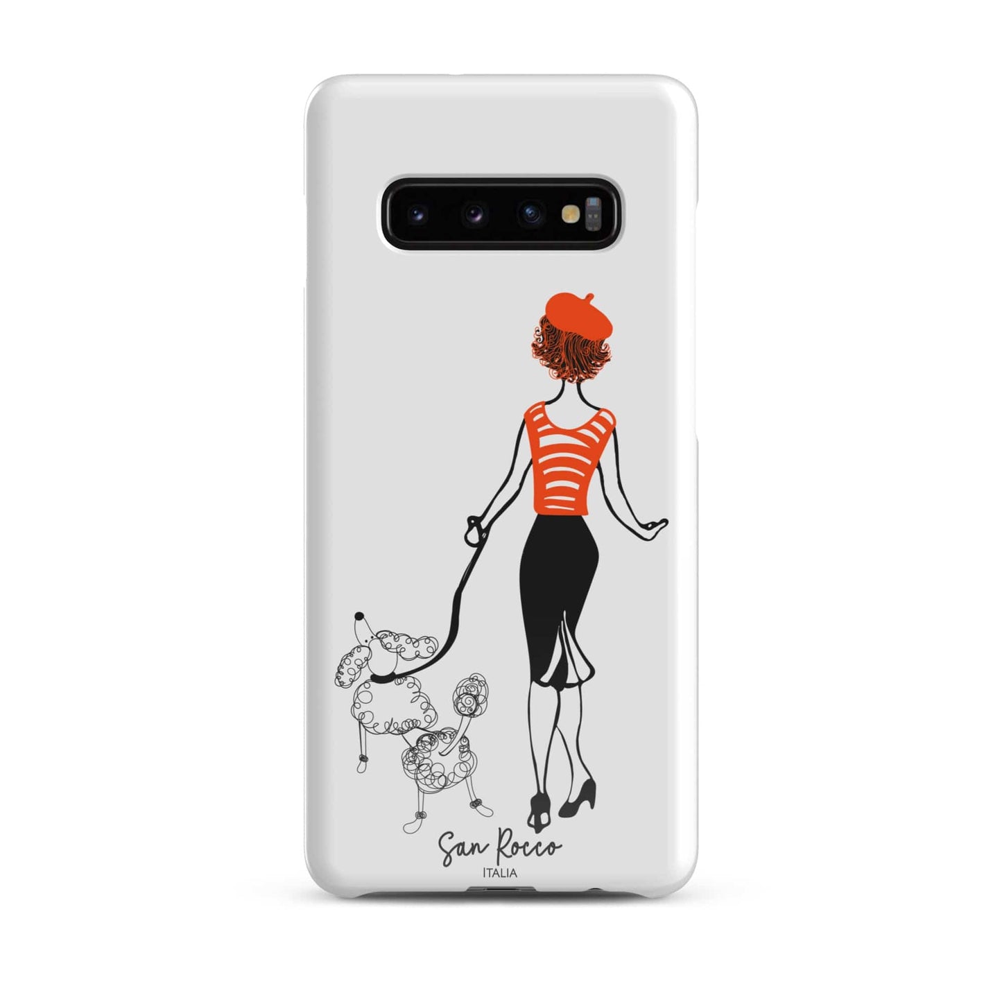 Glossy / Samsung Galaxy S10 Plus Girl with French Poodle Snap case for Samsung® San Rocco Italia