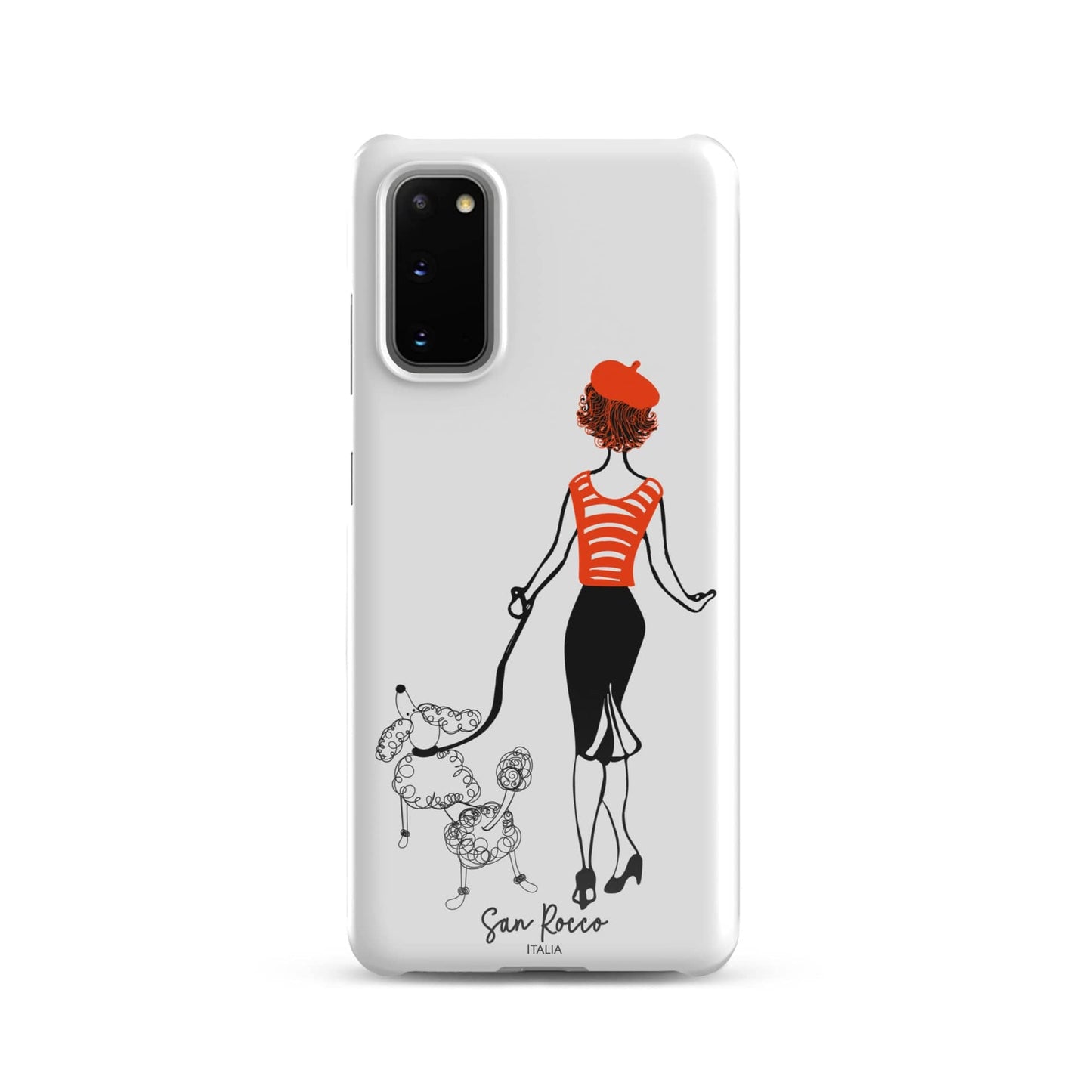 Glossy / Samsung Galaxy S20 Girl with French Poodle Snap case for Samsung® San Rocco Italia