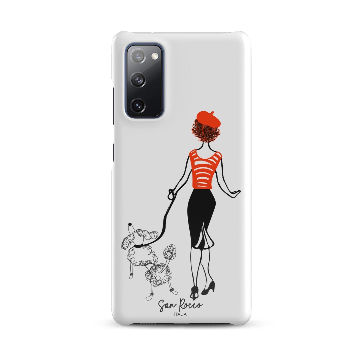 Glossy / Samsung Galaxy S20 FE Girl with French Poodle Snap case for Samsung® San Rocco Italia
