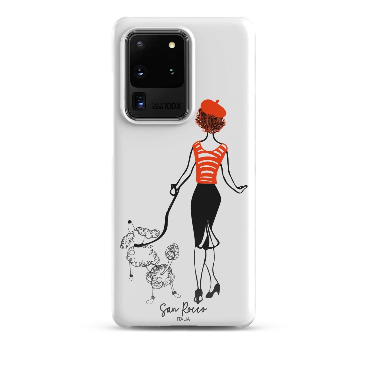 Glossy / Samsung Galaxy S20 Ultra Girl with French Poodle Snap case for Samsung® San Rocco Italia