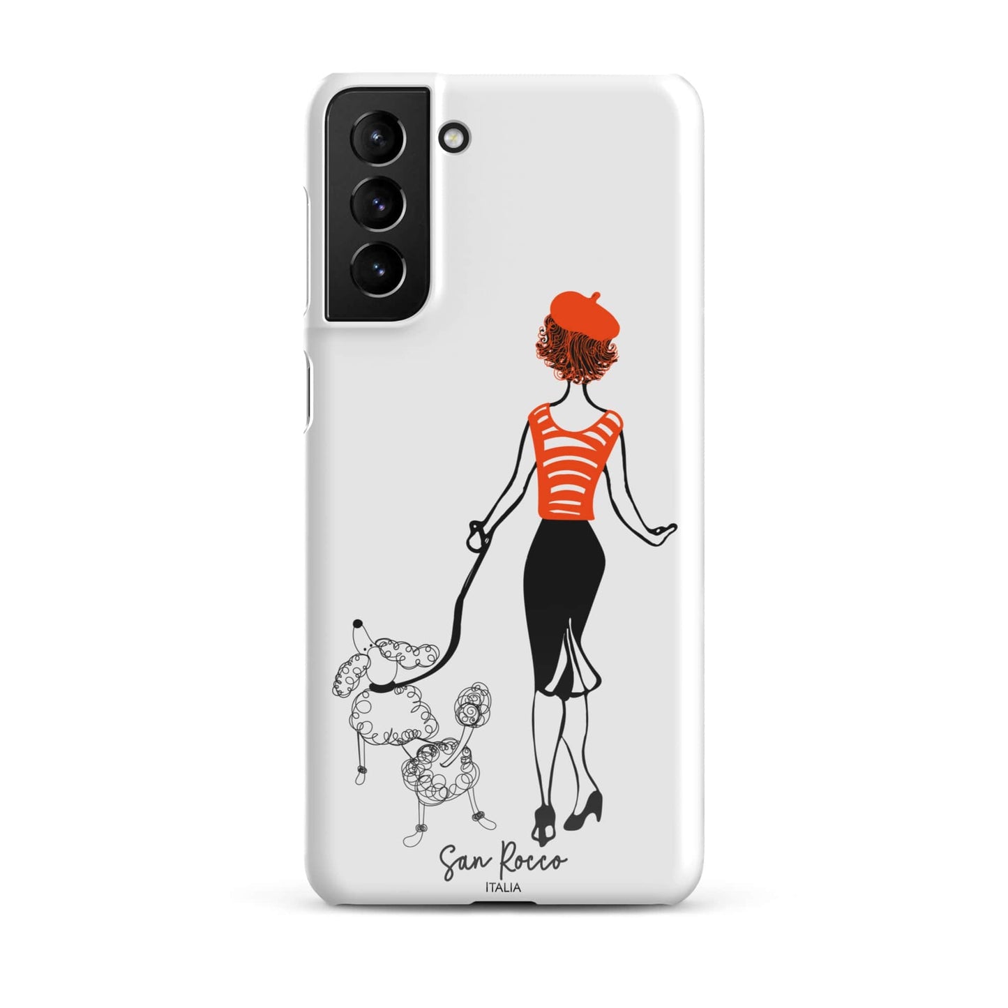 Glossy / Samsung Galaxy S21 Plus Girl with French Poodle Snap case for Samsung® San Rocco Italia