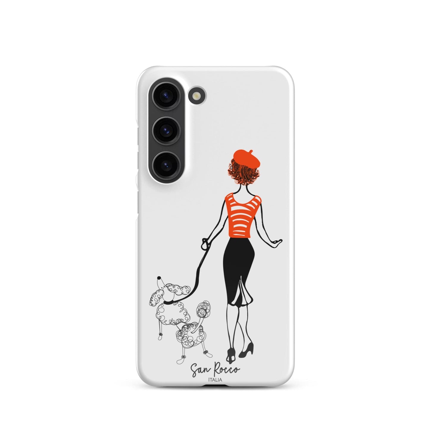 Glossy / Samsung Galaxy S23 Girl with French Poodle Snap case for Samsung® San Rocco Italia