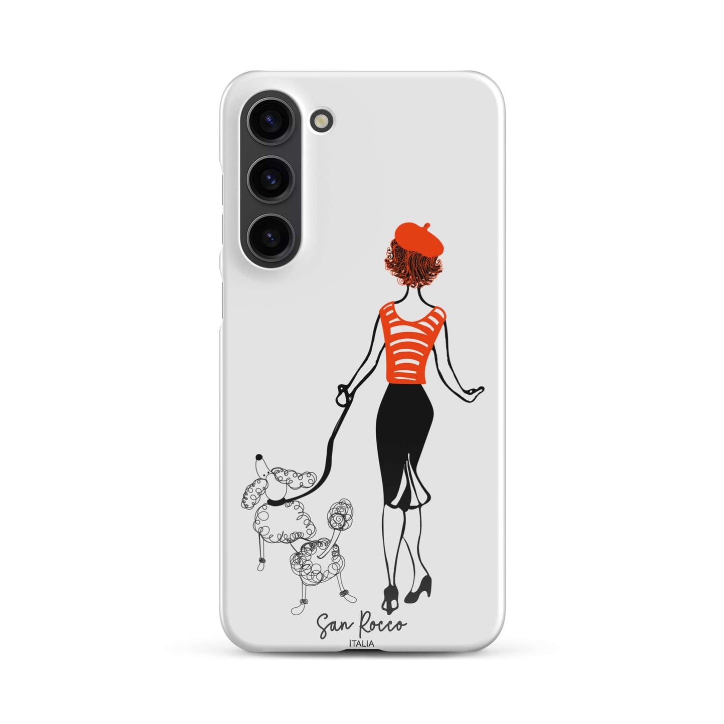 Glossy / Samsung Galaxy S23 Plus Girl with French Poodle Snap case for Samsung® San Rocco Italia