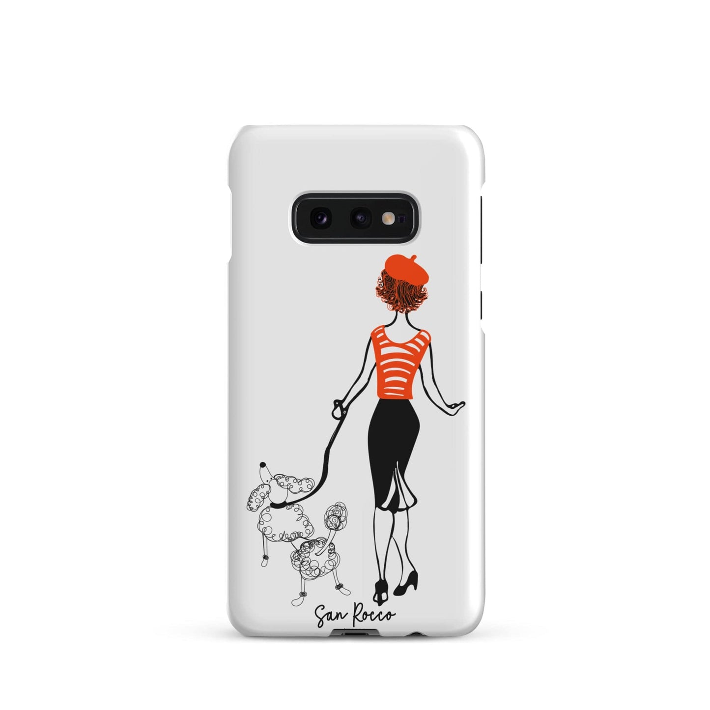 Matte / Samsung Galaxy S10e Girl with French Poodle Snap case for Samsung® San Rocco Italia