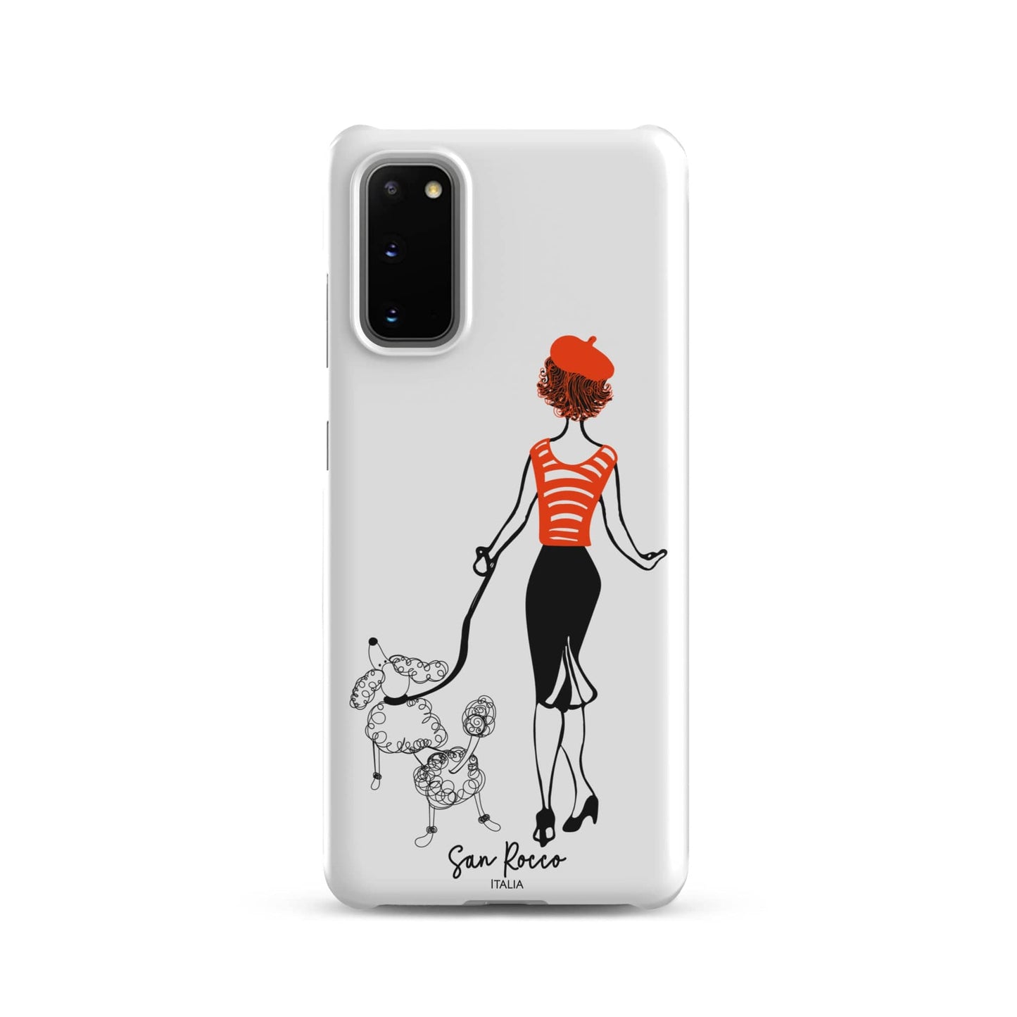 Matte / Samsung Galaxy S20 Girl with French Poodle Snap case for Samsung® San Rocco Italia