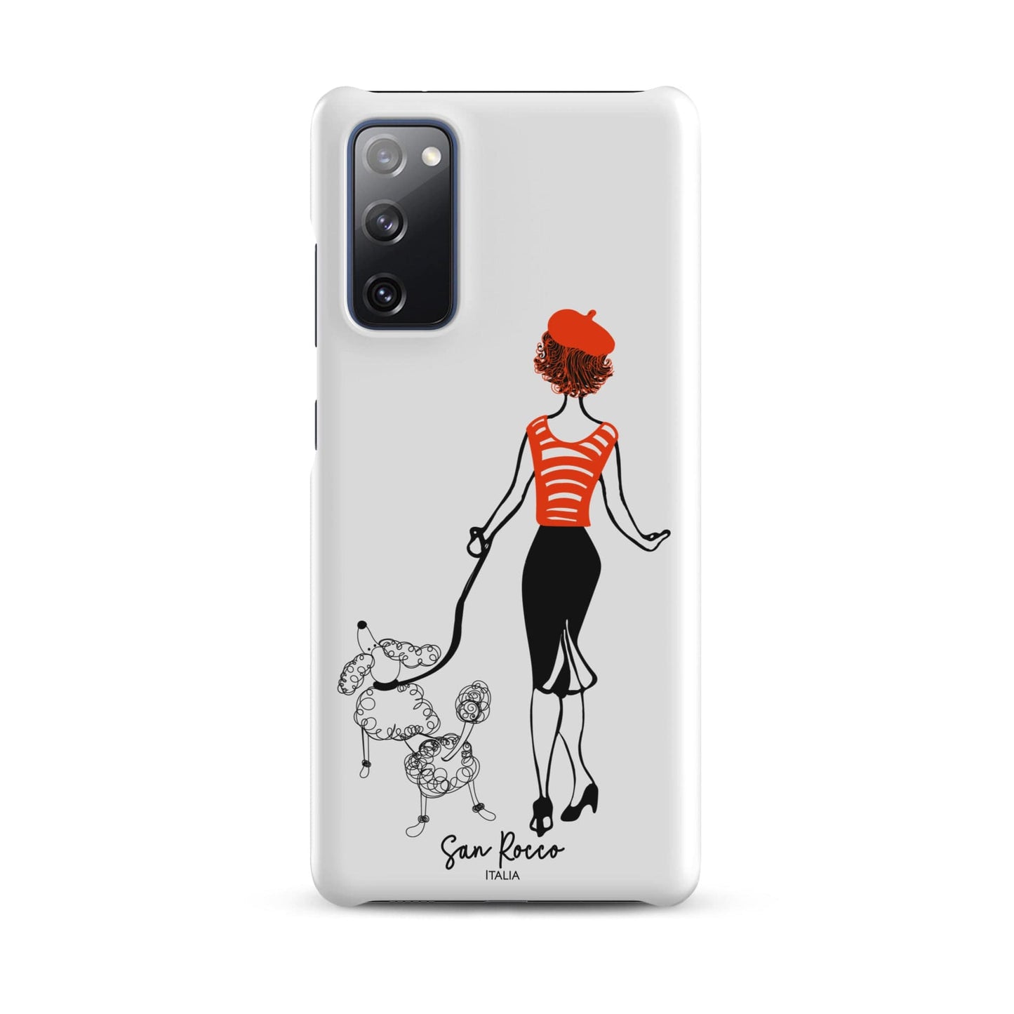 Matte / Samsung Galaxy S20 FE Girl with French Poodle Snap case for Samsung® San Rocco Italia
