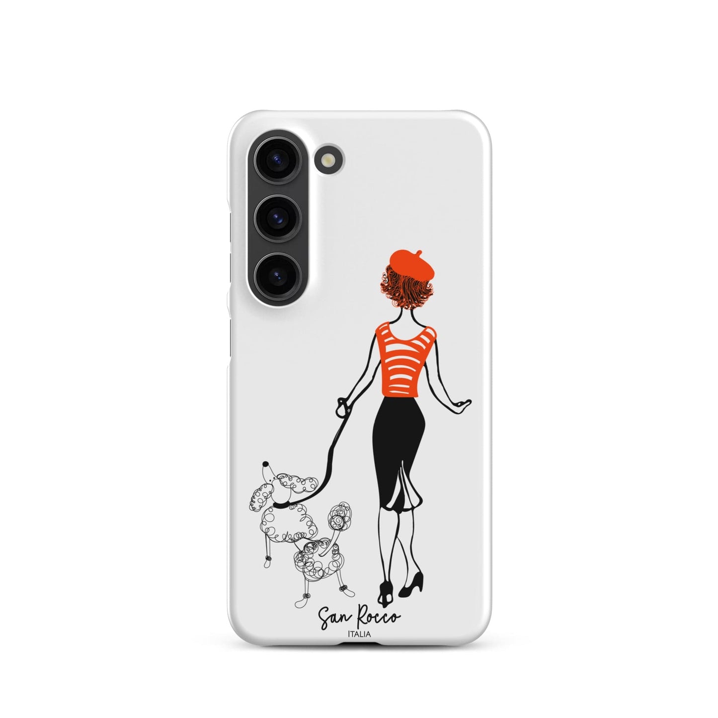 Matte / Samsung Galaxy S23 Girl with French Poodle Snap case for Samsung® San Rocco Italia