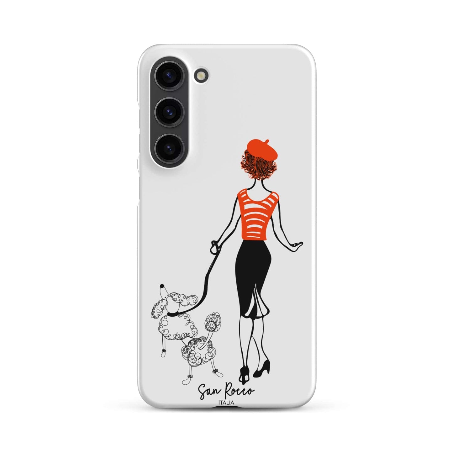 Matte / Samsung Galaxy S23 Plus Girl with French Poodle Snap case for Samsung® San Rocco Italia