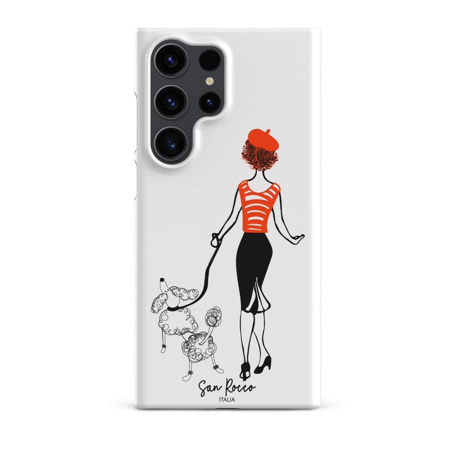 Matte / Samsung Galaxy S23 Ultra Girl with French Poodle Snap case for Samsung® San Rocco Italia