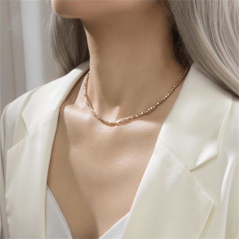 Gold Bead Choker Necklace | 14K Gold Filled - - San Rocco Italia