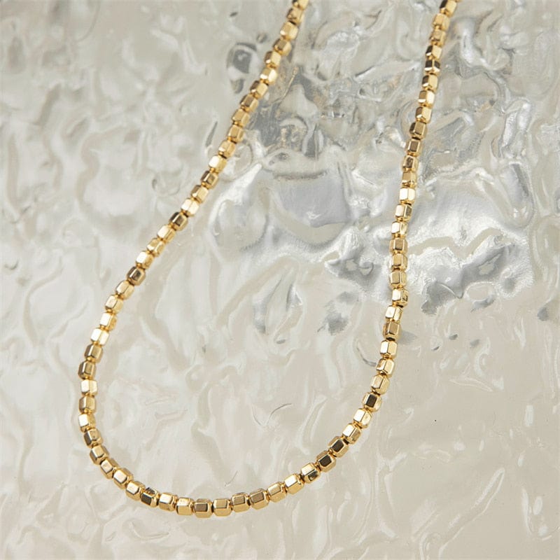 Gold Bead Choker Necklace | 14K Gold Filled - - San Rocco Italia