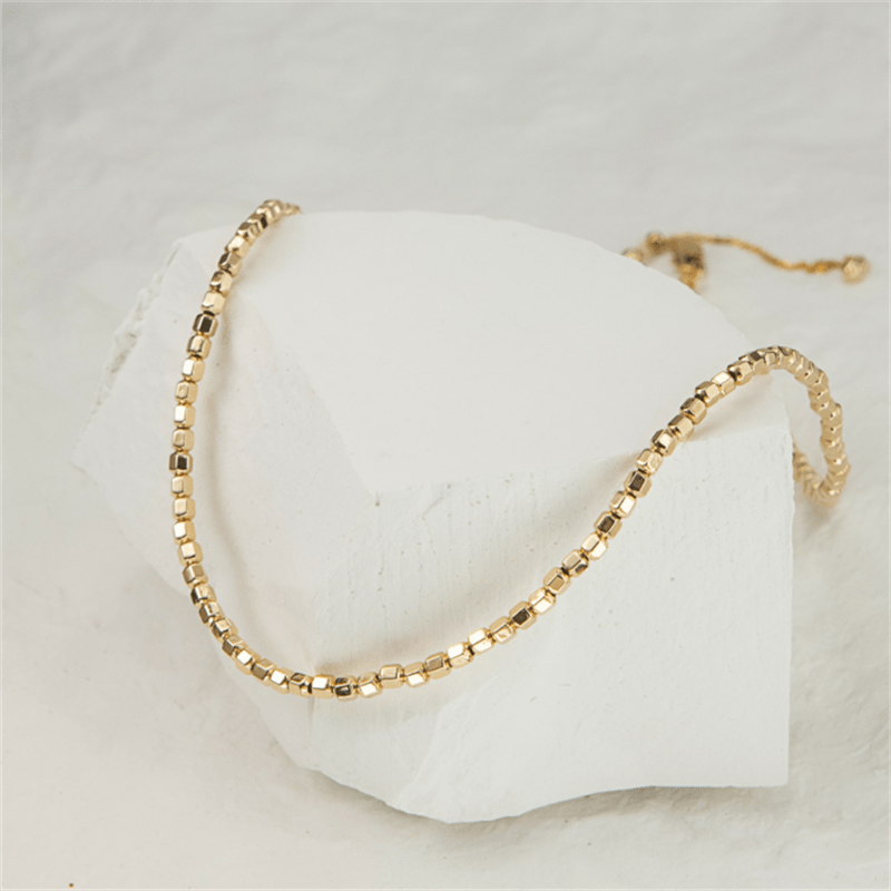 Gold Bead Choker Necklace | 14K Gold Filled - - San Rocco Italia