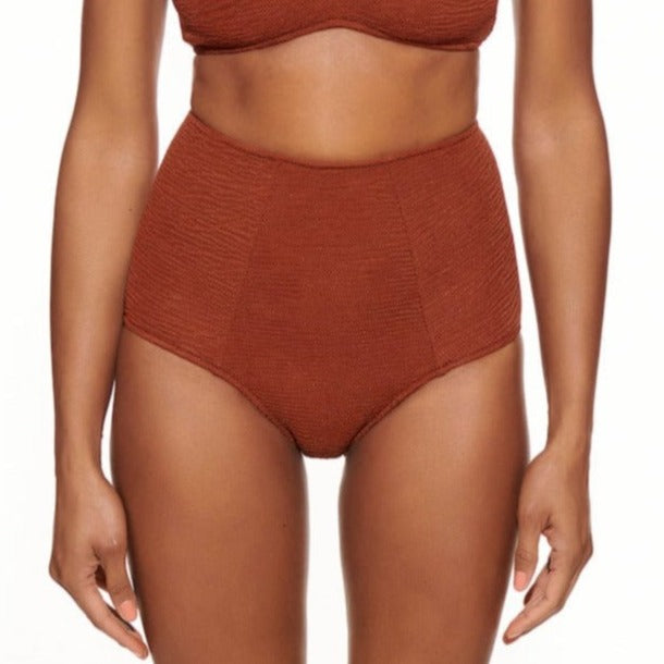high waisted bikini bottoms Terracotta / XS Pamela High Waisted Bikini Bottoms San Rocco Italia