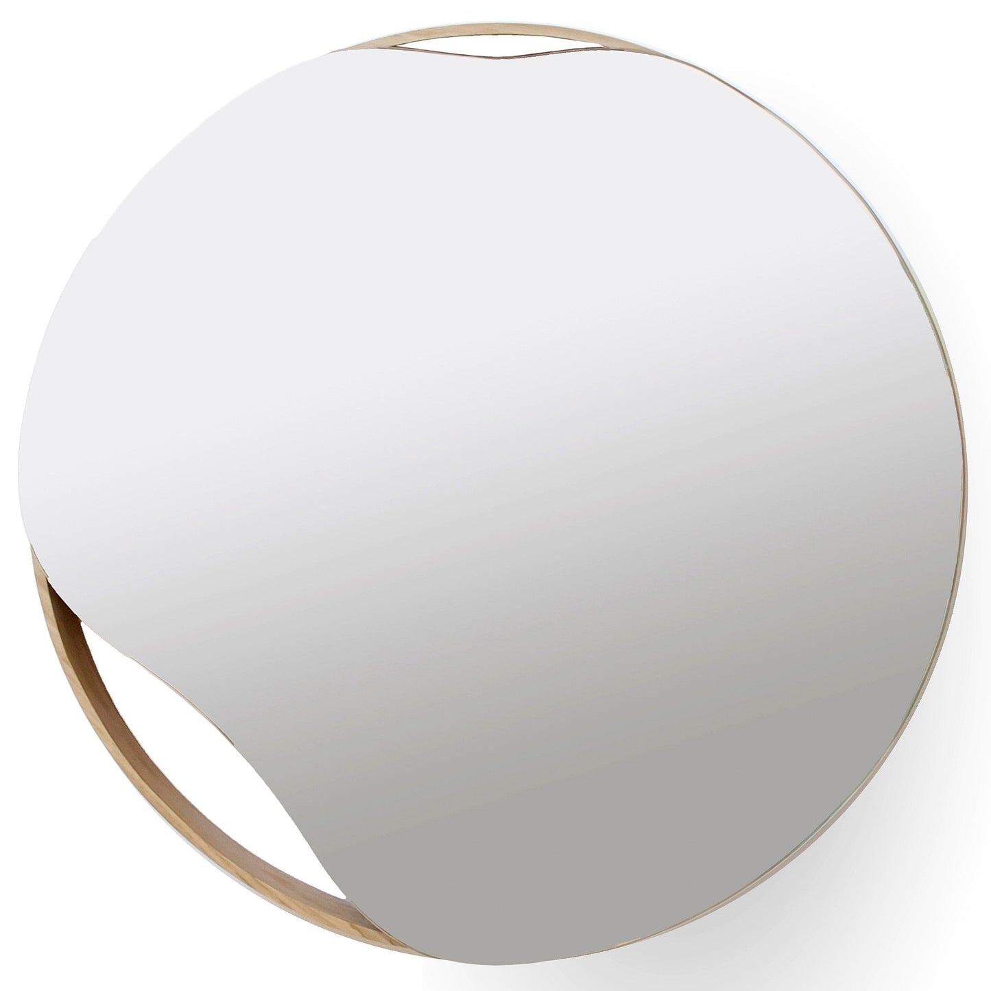 Puddle Assymetric Oak Wood Wall Mirror - Home Decor - San Rocco Italia