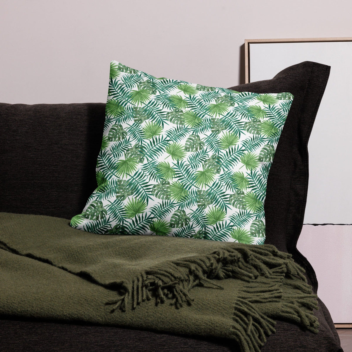 Home - Pillows & Throws Tropical Leaves Premium Throw Pillow San Rocco Italia