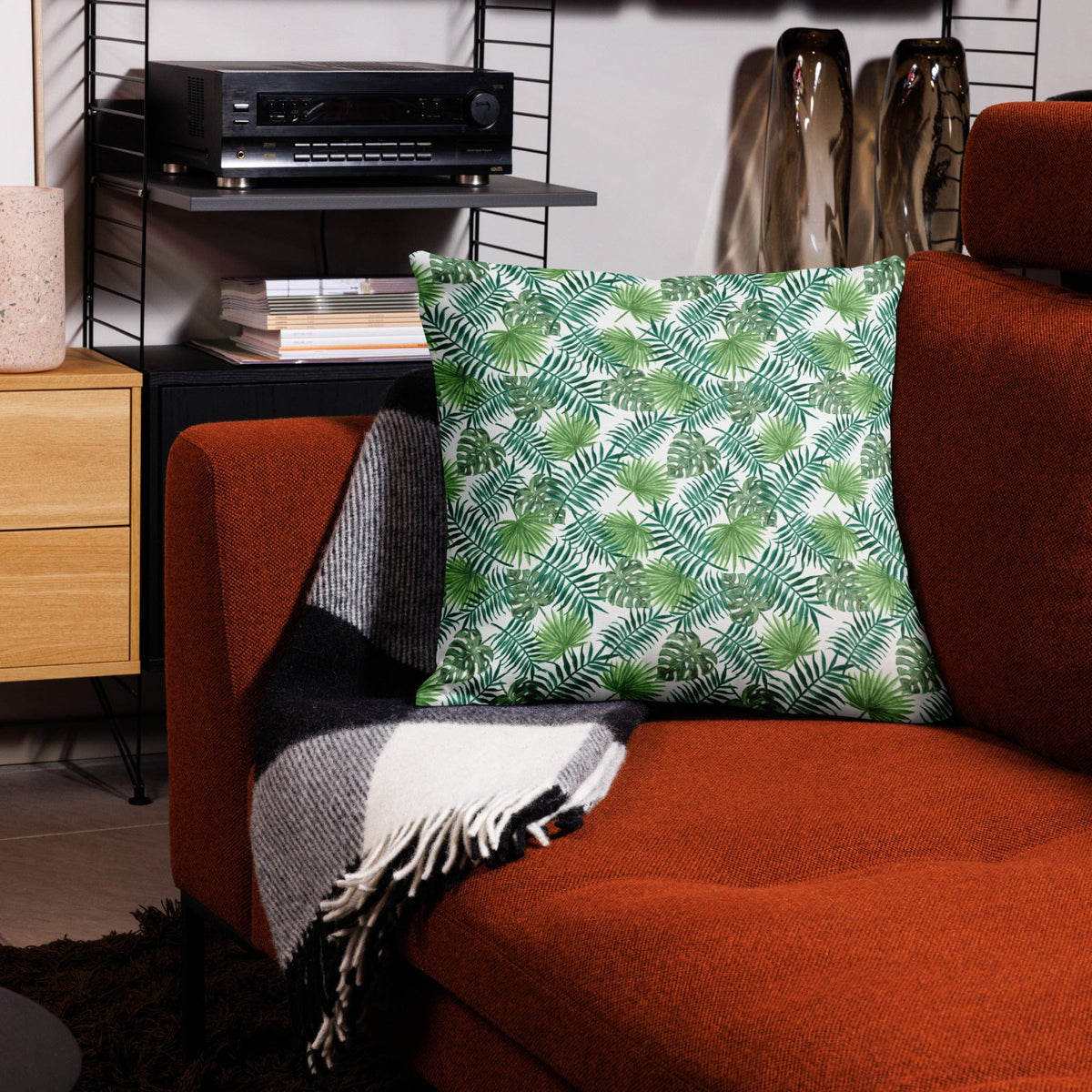 Home - Pillows & Throws Tropical Leaves Premium Throw Pillow San Rocco Italia